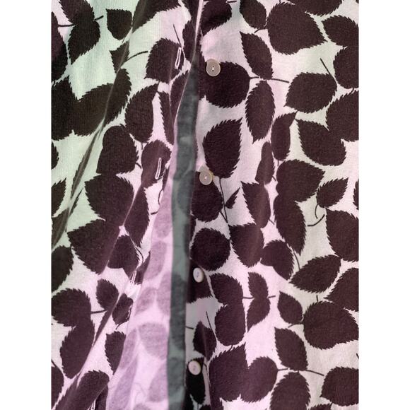 Land’s End Womens Cardigan Leaf Print - Picture 4 of 4